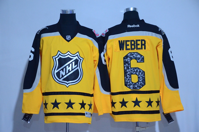 2017 NHL Montreal Canadiens #6 Weber yellow All Star jerseys